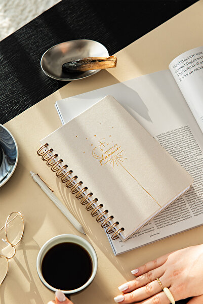 PAPERORA A5 Spiralli Süresiz Planlayıcı Ajanda - Bej