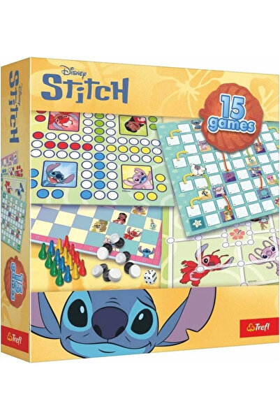 Trefl Disney Stitch 15-in-1 Classic Games Set