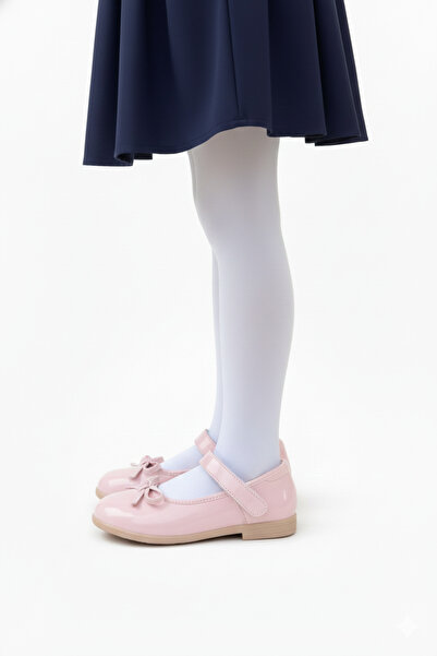 NeSe Shoes Girls' Ballerinas with Thin Bow Detail, Orthopedic Sole