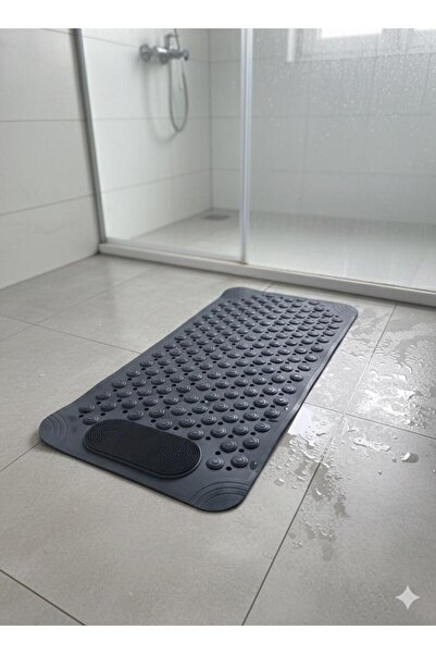 Tercih Home Silicone Massage Bath Mat Bathroom Anti-Slip Shower Cabin Bathtub Mat with Suction Cups 36X69.5Cm