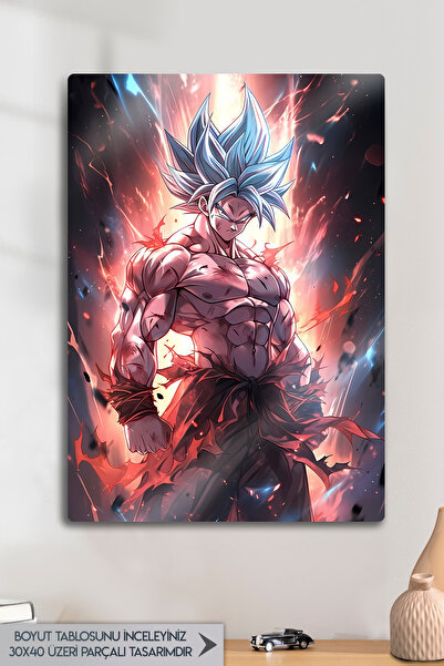 DekorHane Son Goku Metal Painting, Dragon Ball Z Wall Decor, Anime Art, Modern Home Office Gift