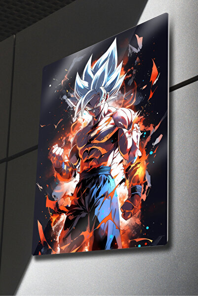 DekorHane Son Goku Metal Painting, Dragon Ball Z Wall Decor, Anime Art, Modern Home Office Gift