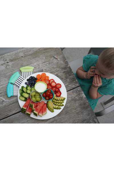 Melii Snack Knife Set - 3 Cutters, Blue Mint Lime