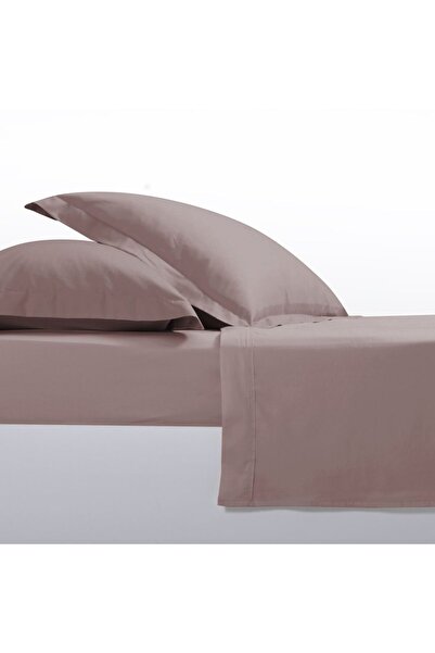 Nef Nef Homeware Queen Size Bed Sheet, Satin, Nef-Nef Elements 240x270 cm Mocca