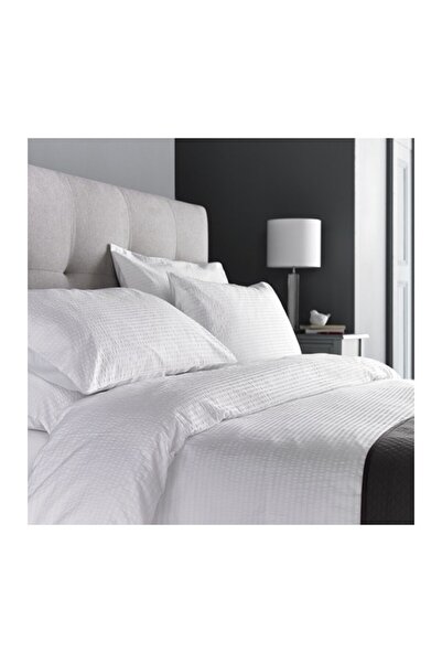 Dormisete DHome Crepe Cotton Crinkled Bed Sheet Set 220x230 + Duvet Cover 180x210 + 2 Pillowcases 50x70 (White