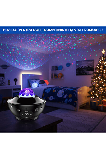 OferteTop Star Light Projector With 14 Colors, Music Via Bluetooth And Remote Control