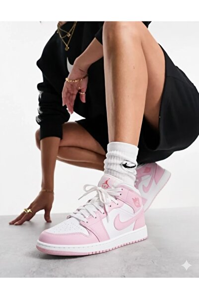 Nike Air Jordan 1 Mid Pink Women's Shoes