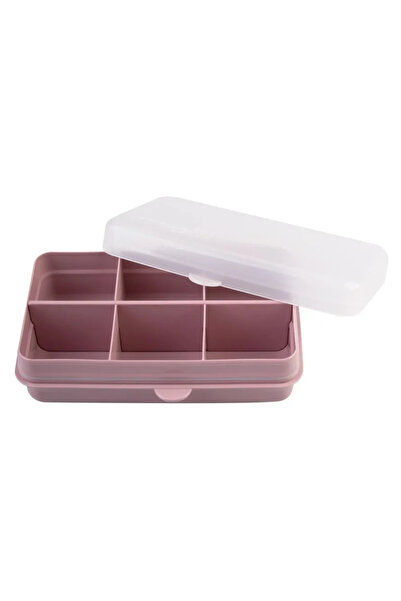 Melii Luxe 6-Compartment Snack Box, Pink