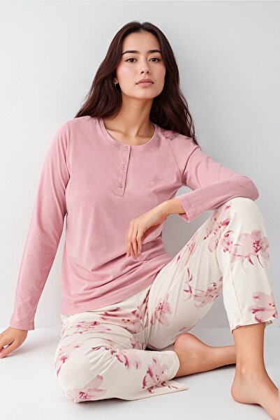 Pierre Cardin Women Modal Comfortable Pajama Set + Striped Knee High Socks Gifted Q9Rkl0Ykp5L5Y