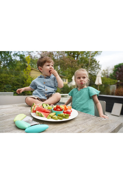 Melii Snack Knife Set, 3 Shapes, Pink Purple Grey