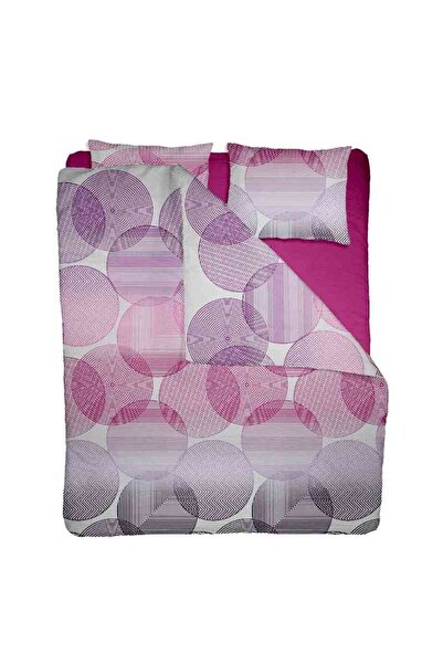 Dormisete DHome Crepe Bedding Set 220x230 + Duvet Cover 180x210 + 2 Pillowcases 50x70, Fuchsia