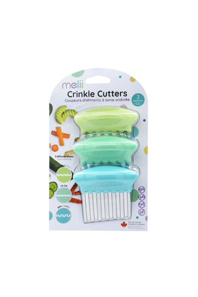 Melii Snack Knife Set - 3 Cutters, Blue Mint Lime