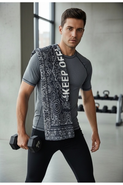 ENDAMIM Sports Towel Special Printed Microfiber Cotton Mixed 35X90Cm