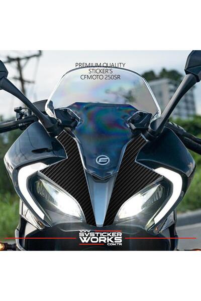 ARONA CFMOTO 250SR Sticker Ön Kafa Kaplama Modeli Hazır Kit Karbon Sticker De...