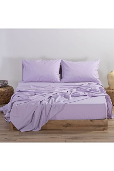 Nef Nef Homeware Fitted sheet King Size 100% Cotton Lavender - Nef-Nef Basic 180x200+35 cm