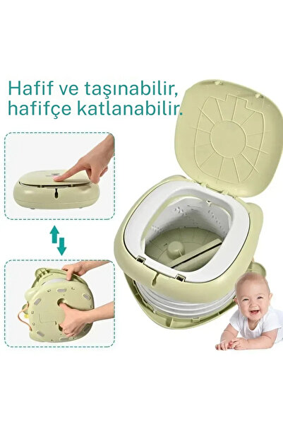 Genel Markalar Çok Fonksiyonlu Portatif Çocuk Tuvaleti Güvenli Konforlu Hijyenik Sızdırmaz Taşınabilir Lazımlık