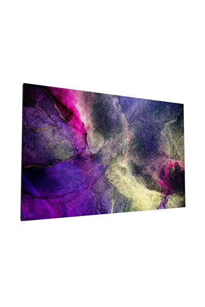 PozaTablou Pictură pe pânză: Compoziție abstractă în nuanțe de violet și auri...