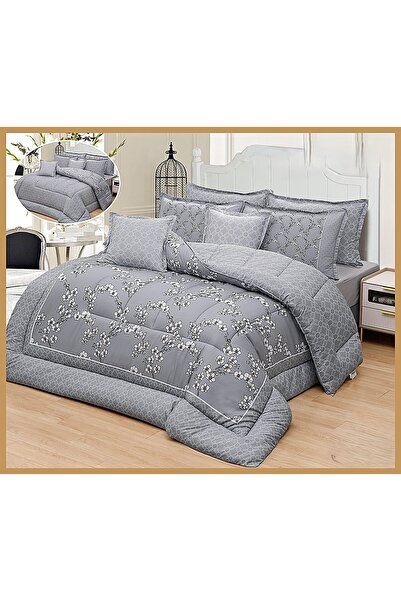 SADANHOME Summer bedspread with fixed, sewn-in filling - 4 pieces - Single an...