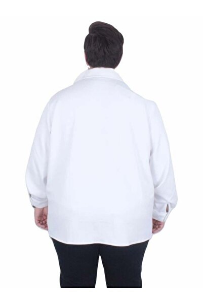 Starbattal Men's Plus Size Long Sleeve Shirt 25727 Ecru
