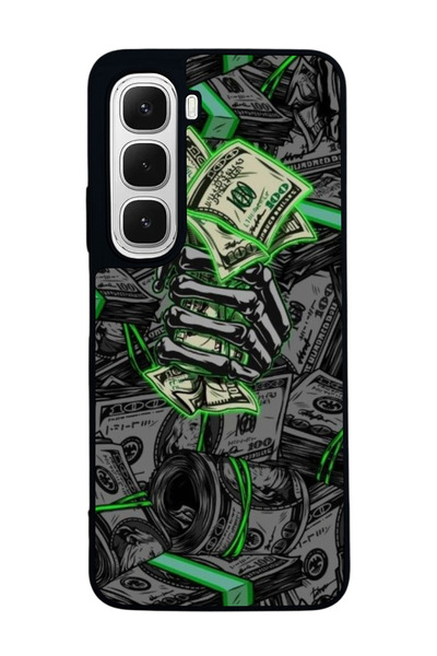 BGAKSESUAR حافظة سوداء متوافقة مع هاتف Infinix Hot 60 - سيليكون ناعم، واقي، غ...