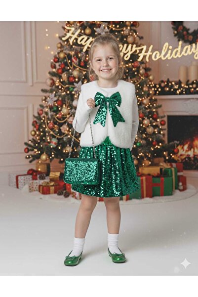 Bisahane Girl's New Year's Skirt Product Bag Gift