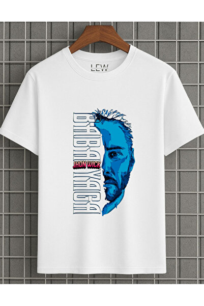 lovver تي شيرت مطبوع من القطن الفاخر بتصميم خاص من JHON WICK