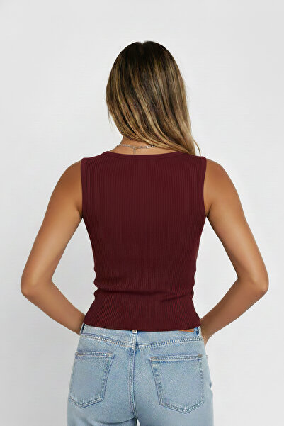 Nerth Thick Strap Stone Print Patterned Crop Women's Tank Top