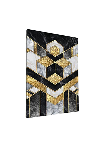 PozaTablou Pictură geometrică pe pânză cu accente aurii 70x100 cm