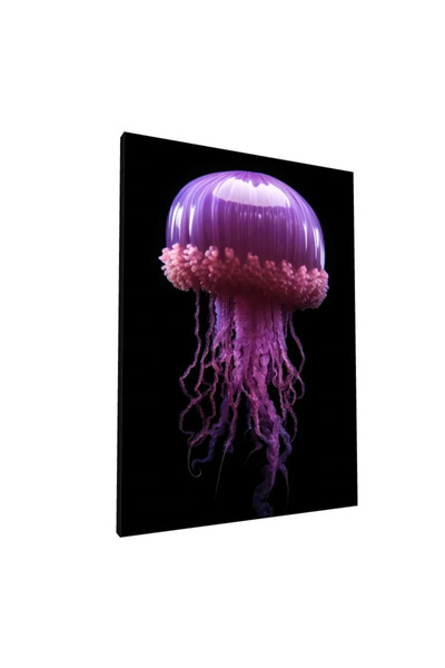 PozaTablou Meduză violetă - Detalii luminoase Pictură pe pânză 50x70 cm