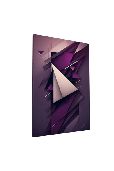 PozaTablou Pictură pe pânză: Geometrie dinamică în tonuri de violet 70x100 cm
