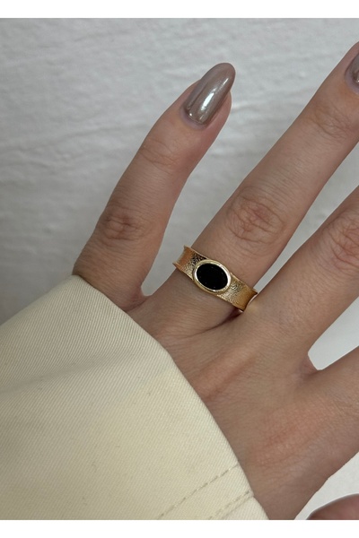 KİLİGİSTANBUL Ni̇ki̇ta Stone Retro Ring (Size Adjustable)