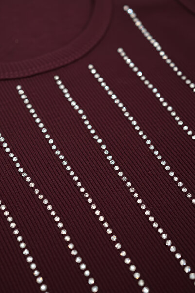 Nerth Thick Strap Stone Print Patterned Crop Women's Tank Top