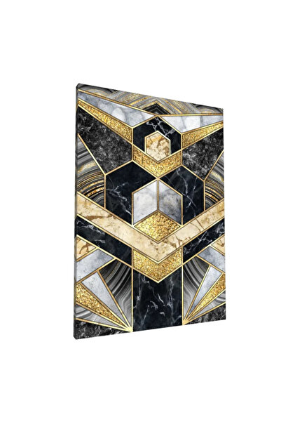 PozaTablou Imprimeu pe pânză: Compoziție geometrică cu detalii aurii - 50x70 cm