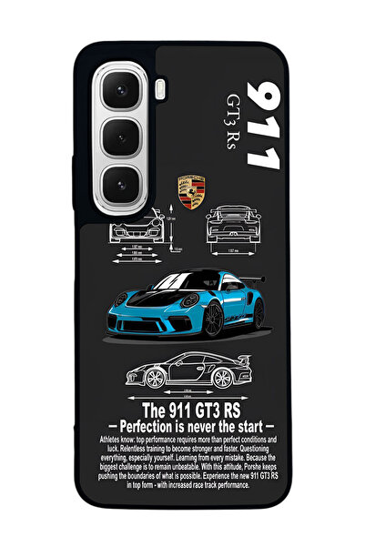 BGAKSESUAR Infinix Hot 60 Matte Compatible Black Case – Soft Silicone, Protective, Shock-Absorbing Cover