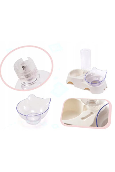 Gonga Pet bowl with water dispenser, transparent, Gonga® Transparent