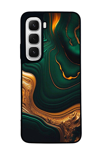 BGAKSESUAR حافظة سوداء متوافقة مع هاتف Infinix Hot 60 - سيليكون ناعم، واقي، غ...