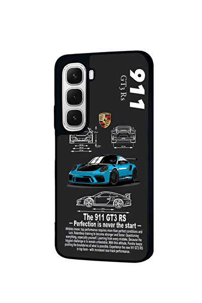 BGAKSESUAR Infinix Hot 60 Matte Compatible Black Case – Soft Silicone, Protective, Shock-Absorbing Cover