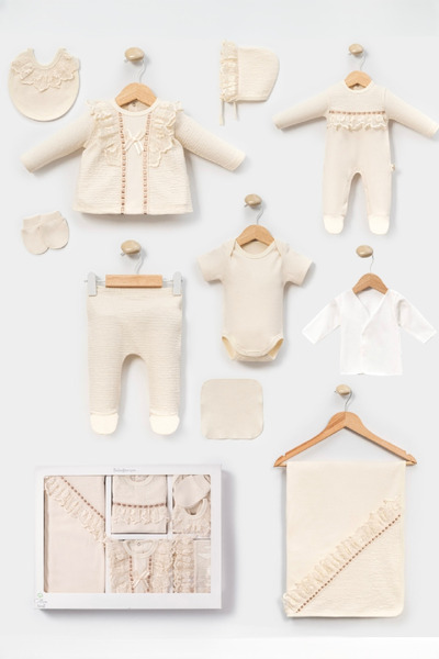 Cherub Baby طقم ملابس للأطفال حديثي الولادة من أرا دانتيلي مكون من 10 قطع، طق...