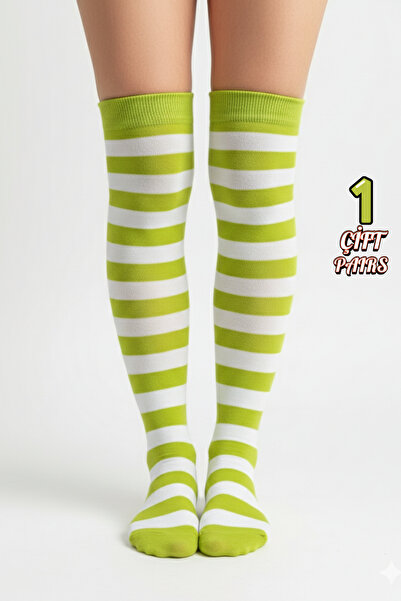 stellare Kadın Moda Diz Üstü Pamuklu Çorap 1 Çift