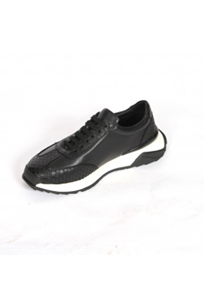 Johan Scarpe Men's sport leather shoes - black