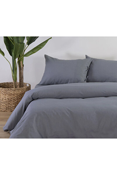Nef Nef Homeware Queen Size Bed Sheet Cotton-Linen 240x270 Grey