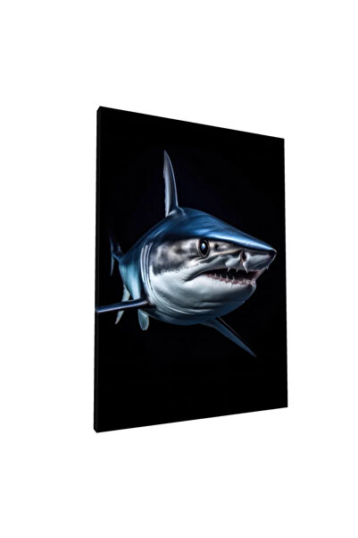PozaTablou Pictură pe pânză: Portret de rechin albastru închis 70x100 cm