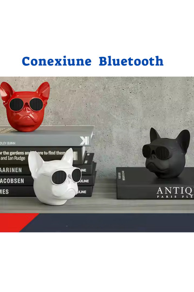 Trendoro Portable Bluetooth Speaker - Bulldog Design, dimensions 10/10/10 cm