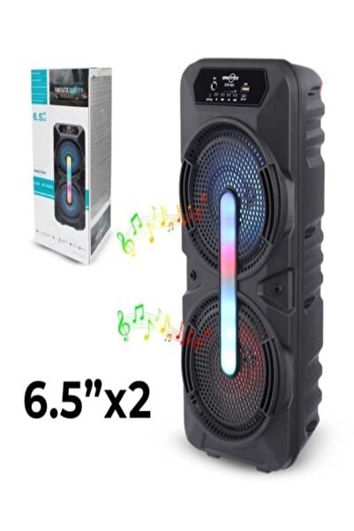 grecitnice Portable Bluetooth Speaker GTS 1621, 2x6.5”, RGB, FM Radio, USB, MicroSD