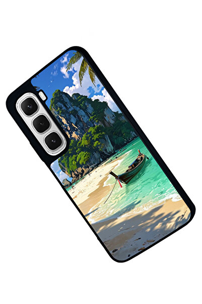 BGAKSESUAR Infinix Hot 60 İ Matte Compatible Black Case – Soft Silicone, Protective, Shock-Absorbing Cover