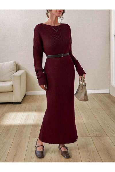 MARLİNG Triko Elbi̇se Bordo