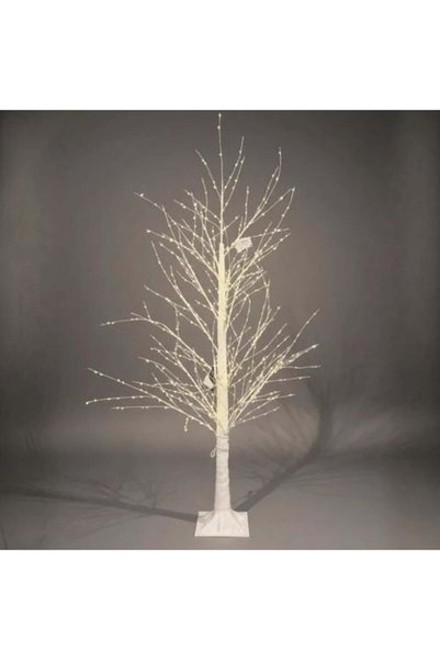 parti show Led Işıklı Dekoratif Beyaz Ağaç 100 cm