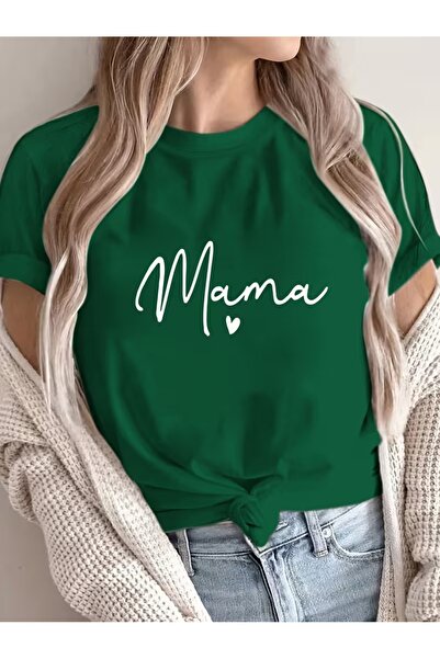 over head oh Mama cu imprimeu pentru femei, mărime mare tricou