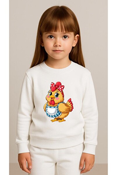 playwear Παιδικό Φούτερ Σετ Παιδικών Ρούχων AŞCI TAVUK με στάμπα για κορίτσια...