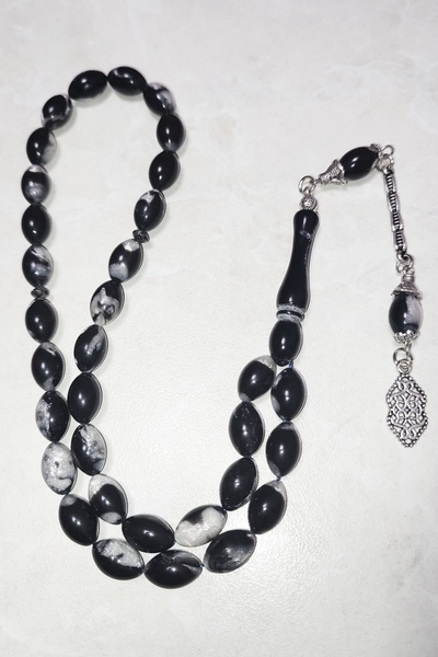 ŞAHBEY TESBİH سبحة من حجر العقيق اللؤلؤي